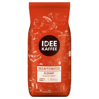 IDEE Kaffee Elegant Décaféiné - café en grains - 1 kilo