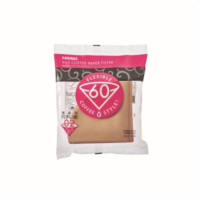 Filtres à café Hario V60 - taille 02 couleur marron (VCF-02-100M) - 100 pièces